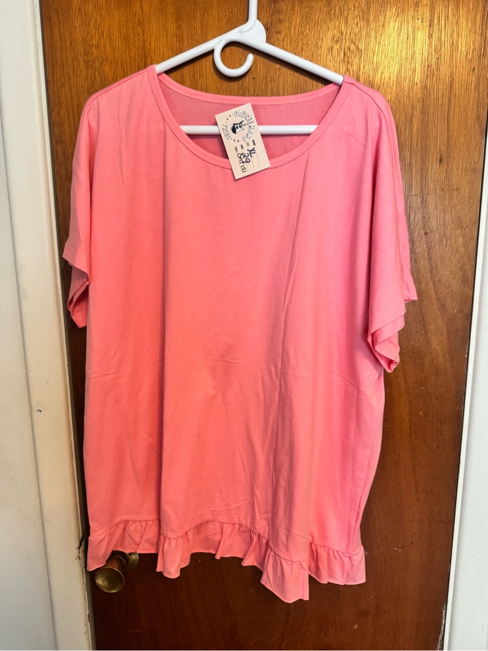 Women's Ruffle-Hem Short Sleeve Tunic - Unbranded